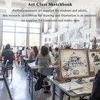 9 x 12 inches Sketch Book, Top Spiral Bound Sketch Pad, 4 Pack 100 Sheets Each - Image 8