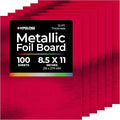 Hygloss Metallic Cardstock Sheets – 100 Shiny Red Sheets, 8.5” x 11” by HyglossProductsInc