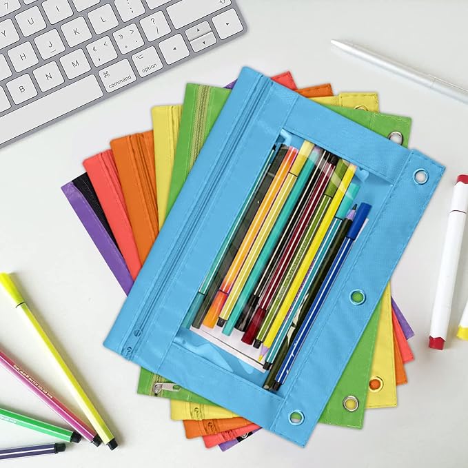 YoeeJob Pencil Pouch for 3 Ring Binder，Zipper Pencil Pouches Bulk，Pencil Case - Image 3