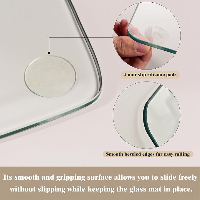 Koonmi Tempered Glass Chair Mat - Image 7