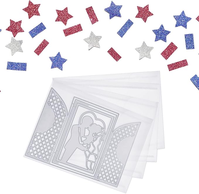 Marspark 21 Pieces Clear Stamp and Die Storage Bag Pockets Resealable Plastic - Image 7