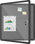 Mifuro 28"x26" Enclosed Bulletin Board, Lockable Weather-Resistant Aluminum by MifuroOfficeProduct
