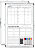 Lincia 24" x 16" Magnetic Vertical Monthly and Weekly Dry Erase Calendar by Lincia