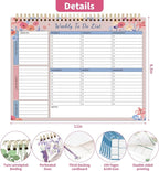 104 Pgs Weekly To Do List Notepad, 52 Duplex-Printed Undated Sheets 100 - Image 3