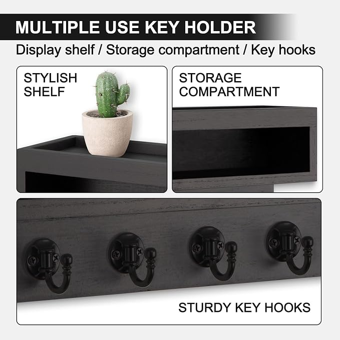 Lucundm Key and Mail Holder Wall Mount, Key Hanger - Image 4