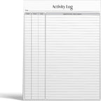 Better Office Products Activity Log Notepad, 8.5" x 11", Planning Note Pad by BetterOfficeProducts