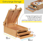 MEEDEN Large Tabletop Easel Sketchbox, Adjustable Solid Beech Wood Desktop - Image 5