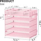 Marbrasse 5-Tier Letter Tray Paper Organizer - Image 2
