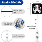 X-ray Tech Funny Nurse Badge Reel | Retractable ID Card Badge Holders | Medical - Image 2