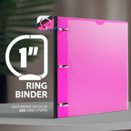 WOT I Telescoping 3 Ring Binder 1 Inch 12-Pack, Flexible Binder - Image 5