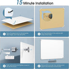 MaxGear Glass Whiteboard Tempered Magnetic Dry Erase Board 60 x 40 Inch Ultra - Image 8