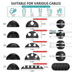 16Pack Black Desk Cable Management, Adjustable Cord Organizer Cable Clips - Image 6
