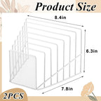 2 Pcs 7 Section Incline File Sorter Metal Wire Mesh File Rack - Image 2