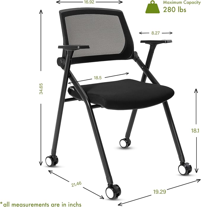 VACYOVKE 10 Pack Conference Room Chairs - Image 3
