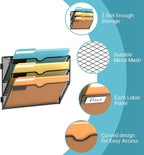 SUPEASY Wall File Organizer Mesh Office Mail Holder, Hanging Wall Organizer - Image 3