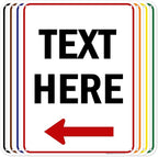 Custom Arrow, Custom Directional Sign, Left Arrow, 18x24 Inches, 55 mil thick by MySignCenter