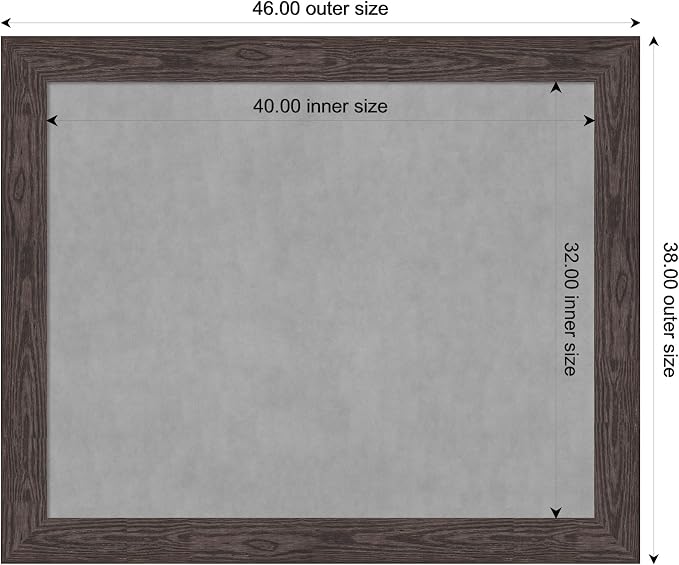 Amanti Art Black Framed Magnetic Board 38x46 X-Large Vision Board - Image 3