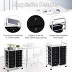 LDAILY 15 Drawer Rolling Storage Cart, Rolling Cart - Image 5