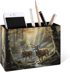 Famame Two Deer Autumn River Pencil Holder by Famame