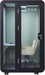 GEARONIC Solo Office Sound Booth Pod Audio Privacy, Mobile Roller by GEARONIC