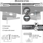 Under Desk Cable Management Tray no Drill – Wire Management - Image 3