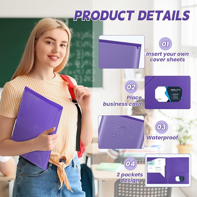 Henoyso 18 Pcs Plastic Folders - Image 3