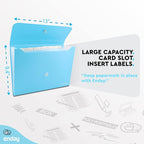 Accordion File Organizer Blue, 7 Pocket Expanding File and Cover Folder - Image 5