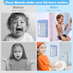 2Pcs Chore Chart for Kids to Do List Checklist Board Detachable Message Slider - Image 6