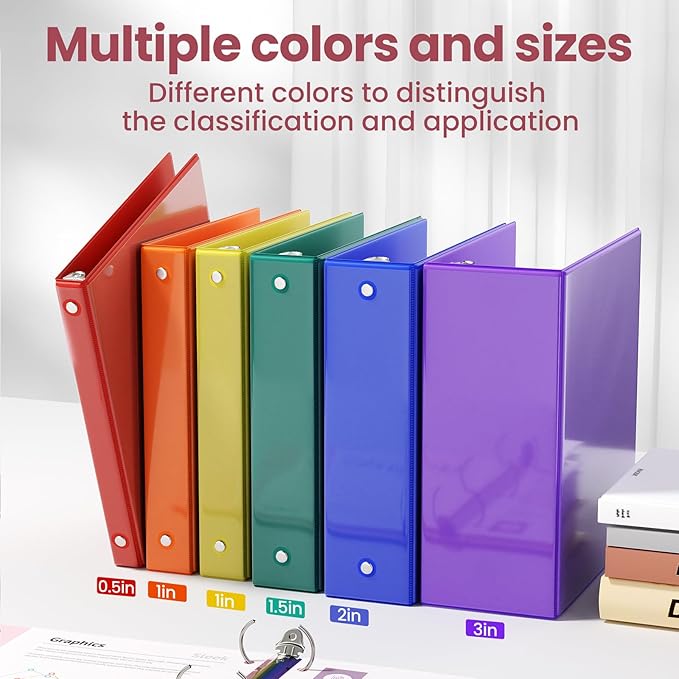 SUNEE 3 Ring Binder 1.5 Inch 1 Pack - Image 5