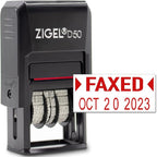 ZIGEL D50 Date Stamp with FAXED by ZIGEL