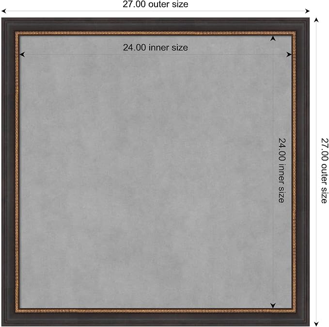 Amanti Art Black Framed Magnetic Board 27x27 Medium Vision Board - Image 3