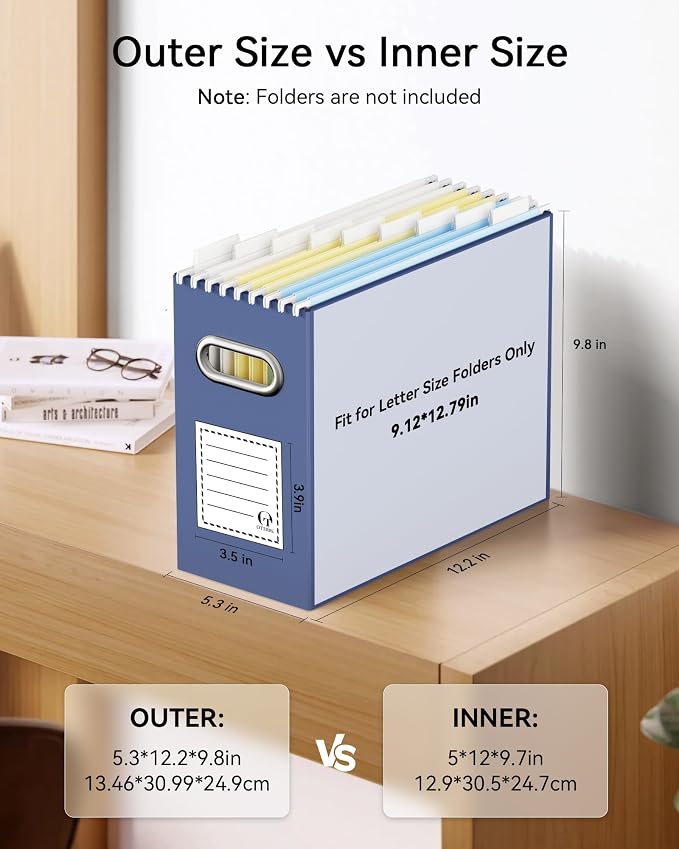 Oterri Cardboard File Organizer Box - Image 2