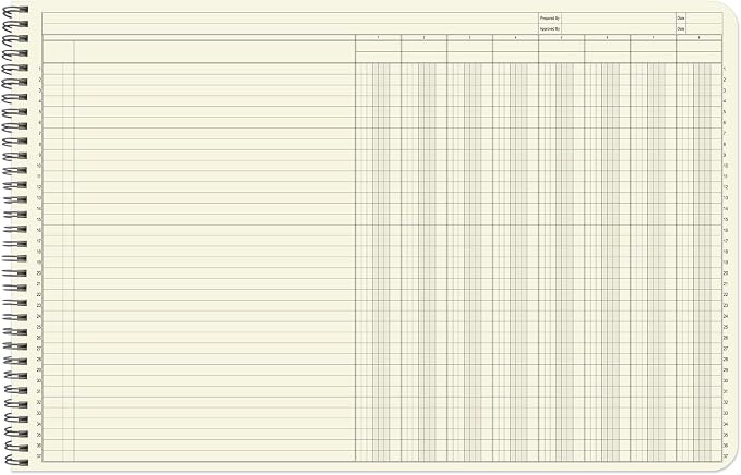 BookFactory Accounting Ledger Notebook/Large 8 Column Accounting Ledger - Image 3