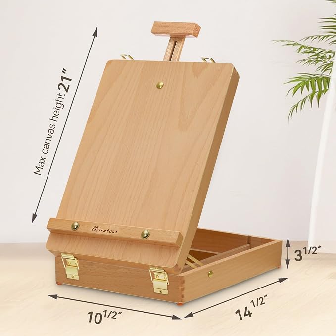 Tabletop Art Easel for Painting, Premium Wooden Sketchbox, Portable Desktop - Image 4