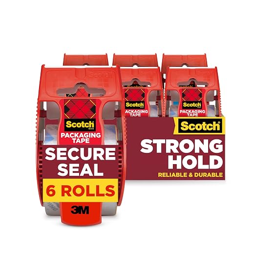 Scotch Secure Seal Packing Tape, Ultra Clear, Reliable and Durable Seal by ScotchBrand