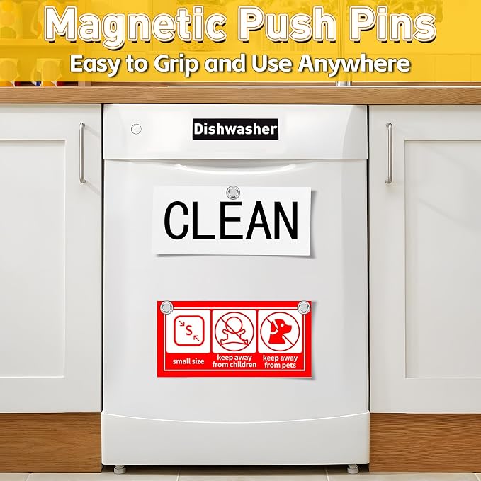 VNDUEEY 24Pcs Fridge Magnet Refrigerator Magnets Adults, Strong Metal Magnets - Image 6