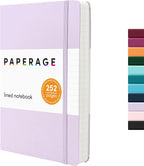 PAPERAGE Lined Journal Notebook, 252 Pages, Medium 5.6 in x 8 in by PAPERAGE