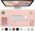 Blossoms Pink Desk Mat, Waterproof Non-Slip Leather Desk Pad, Large Mouse Pad by Bloss