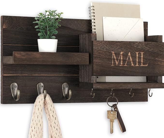 Lwenki Mail Organizer for Wall Mount – Key Holder by Lwenki