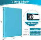 0.5-inch 3-Ring Binder with 2 Interior Pockets, 0.5'' Basic Binders Holds US - Image 2