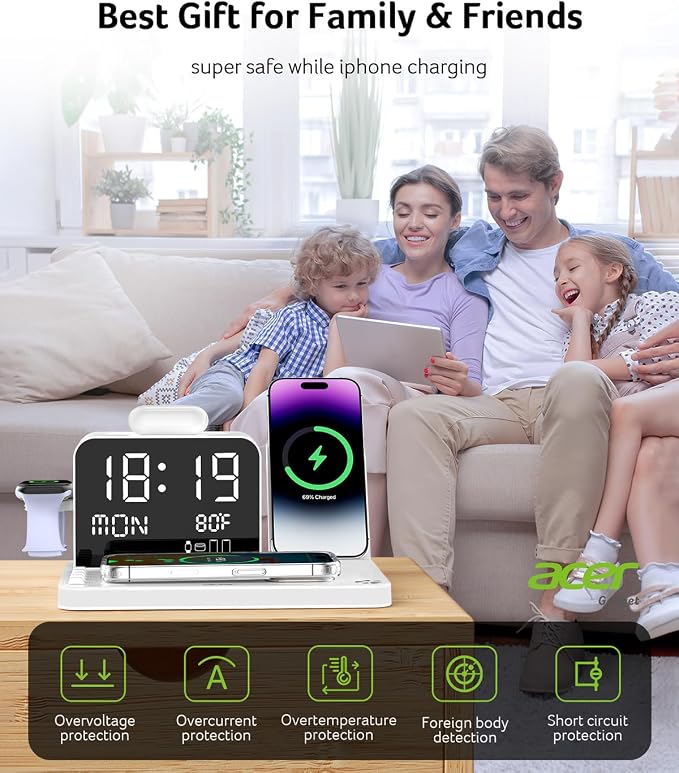 Acer 7-in-1 Wireless Charging Station - 30W Fast Wireless Charger - Image 9