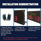 Digital World Time Zones Clock for 6 Cities, Adjustable Brightness LED Display - Image 3