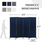 Upgrade Version Room Partition and Divider, Freestanding Rolling Dividers - Image 2