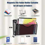 LQPAFZ Magnetic File Holder 1 Pockets File Folder Organizer, Office Hanging - Image 4