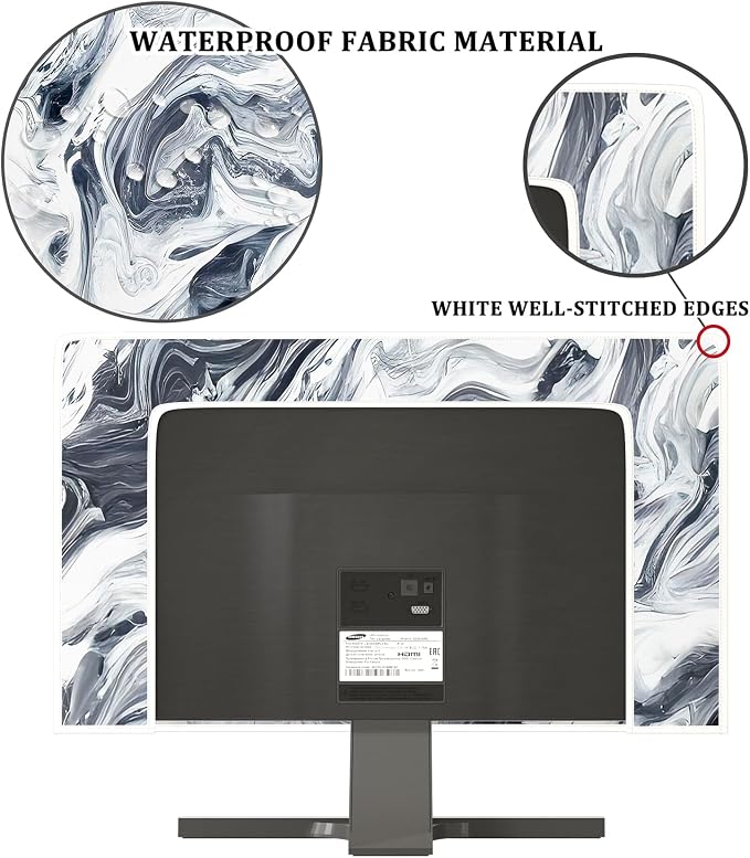 Baocicco Abstract Gray Marble Waterproof 32 Inch Anti-Static Dustproof - Image 3