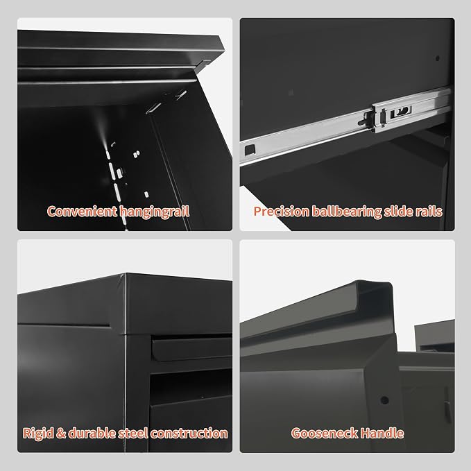 IKIMI 5 Drawer Locking File Cabinet - Image 7