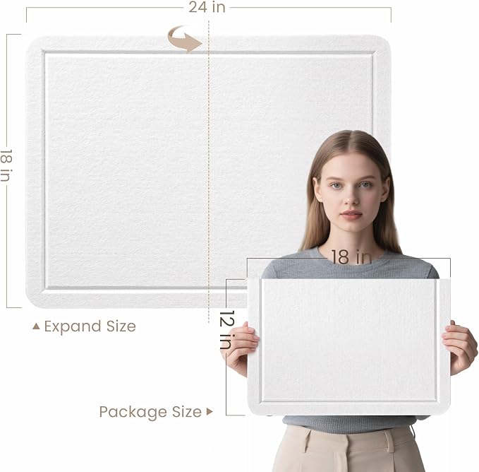 Bulletin Board, 24 x 18 inches Felt Board Decorative Pin Board, Vision Board - Image 5
