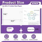 Two Pocket Portfolio Folders, PANDRI 60 Pack 3 Hole Punched 2 Pocket Folders - Image 2