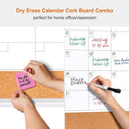 Comix Dry Erase Calendar Whiteboard Corkboard Combo, 36 * 24 inch Monthly - Image 5