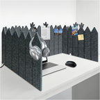 BXI Foldable Felt Desk Divider, 16.5 x 86 Inches Non-Tip Privacy Panel Partition by BXI